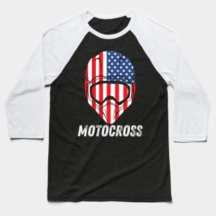 American Dirt Bike Motocross Baseball T-Shirt